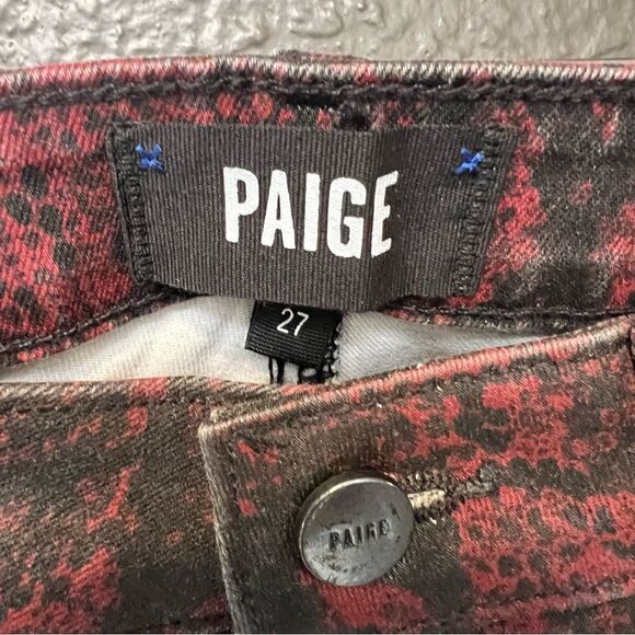 NWT Revolve x Paige Hoxton Super Skinny pant - Red Snake - Picture 11 of 16